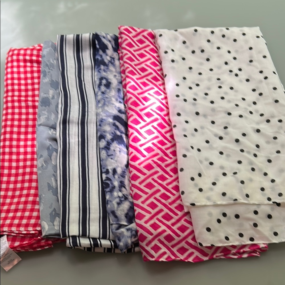 DENNIS BASSO bundle of oversized Multicolor Scarves